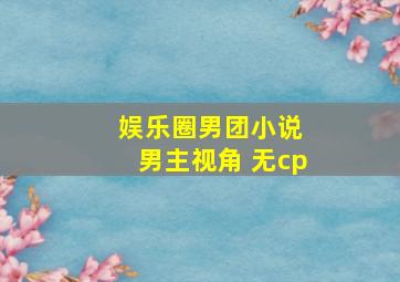 娱乐圈男团小说 男主视角 无cp